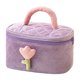 thumbnail image 5 of Bolsa de cosméticos Kawaii Organizador de pana Cubo Neceser de maquillaje (Púrpura L) JShteea Para Estrenar, 5 of 8