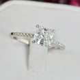 thumbnail image 5 of 2.17ct Princess Cut Bridal Wedding Engagement Ring Diamond Simulated 925 Sterling Silver Anniversary Ring SKU:00149, 5 of 5