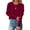 Wine, variant on Babysbule Plus Size Womens Sweaters And Winter Women's Casual Round Neck Pullover Blouse Knitting Long Sleeve Solid Tops Sweaters Women's Fashion