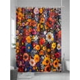 thumbnail image 5 of Spring Flowers Shower Curtain Set, Waterproof Shower Curtains for Bathroom, Daisy Yellow Blue Flower Retro Painting Washable Fabric Cloth Bath Curtain for Bathtub Decoration with Hooks 72x78 Inches, 5 of 6
