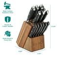 thumbnail image 5 of The Pioneer Woman Pioneer Signature 14-Piece Stainless Steel Knife Block Set, Black, 5 of 8