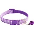 thumbnail image 3 of 2-Pack Footprint & Reflective Cat Collar with Bell Basic Dog Cat Collar Buckle Adjustable Polyester Cat Dog Collar or Seatbelts, 3 of 3