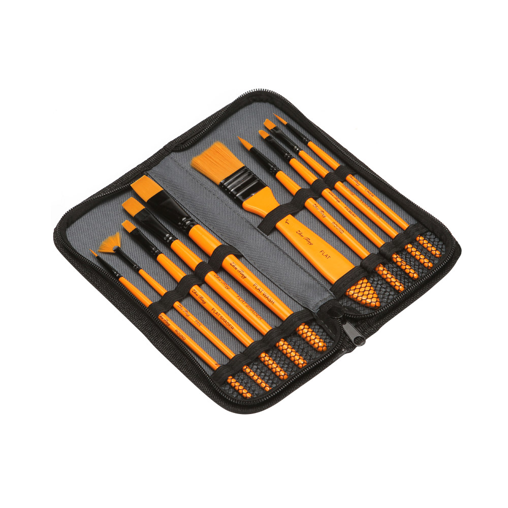 10pcs Paint Brushes Set Kit Artist Paintbrush Multiple Mediums Brushes