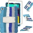 thumbnail image 2 of Shockproof Case for Samsung Galaxy Tab A7 10.4 2020 Model SM-T500/T505, Kids Friendly Heavy Duty Rugged Hybrid Protective Tablet Cover with Kickstand, Colorful Blue, 2 of 8