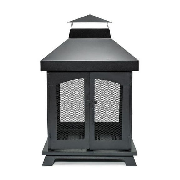 Endless Summer 43 in. Black All Steel Wood Burning Fireplace