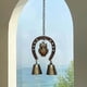 thumbnail image 1 of Campana de Viento de Herradura de Metal Bronce, Campanillas Pequeñas 13.8 pulgadas, Decoración Retro para Exterior Jardín Patio Terraza Colgante, Durable Acento para Hogar Regalo para Melodías, 1 of 6
