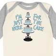 thumbnail image 4 of Inktastic I'm Just Here for the Cake Funny Wedding Boys or Girls Long Sleeve Baby Bodysuit, 4 of 5