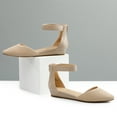 thumbnail image 4 of Women's low wedge flats with ankle strap, perfect for adding a touch of elegance to workwear or casual outfits, 4 of 7