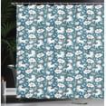 thumbnail image 3 of Ambesonne Unicorn Shower Curtain, Rainbow Pony Floral Art, 69"Wx84"L, Petrol Blue Multicolor, 3 of 4