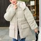 thumbnail image 1 of Parkas de manga larga para mujer, ropa de algodón, ropa de algodón con capucha para mujer, cachemir, pelo de cordero, plumón de algodón, abrigo de algodón para mujer, abrigo exterior para mujer., 1 of 5