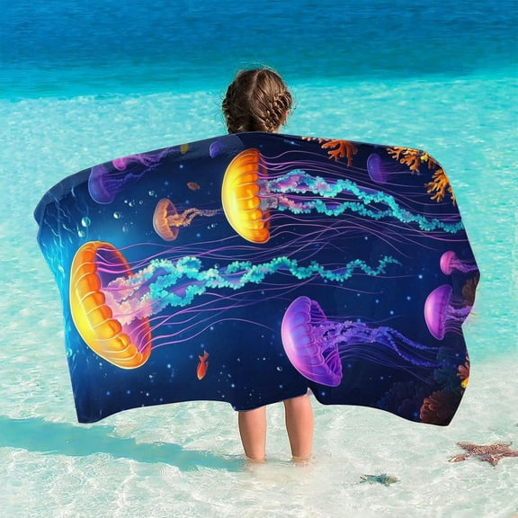 kkbbma Beach Towels under $5! Personalized Beach Towels for Kids - Cute Cartoon Beach Towels - Ultra Absorbent Super Soft Swimming Towels for Kids,Bath/Pool/Beach Towel for Boys Girls