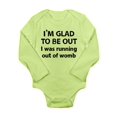 thumbnail image 1 of CafePress - Running Out Of Womb Body Suit - Long Sleeve Infant Bodysuit, 1 of 1