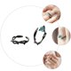 thumbnail image 3 of 2Pcs Anillo de dedo Anillo de pareja Thorn Rose Anillo abierto Anillo de cola creativo (Negro), 3 of 6