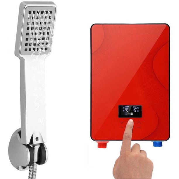 OUKANING Portable Digital Tankless Instant Electric Hot Water Heater