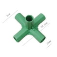thumbnail image 3 of 4Pcs Plastic Garden Climb Plant Awning Joints Connector Frame Greenhouse Bracket Right-angle 5ways, 3 of 5
