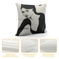 thumbnail image 4 of YINGXI TopXma , Art Women Girl Body Line Art Leaf Throw Flannel Pillow Cases for Bedroom and Office Decorations 12x12in, 4 of 5