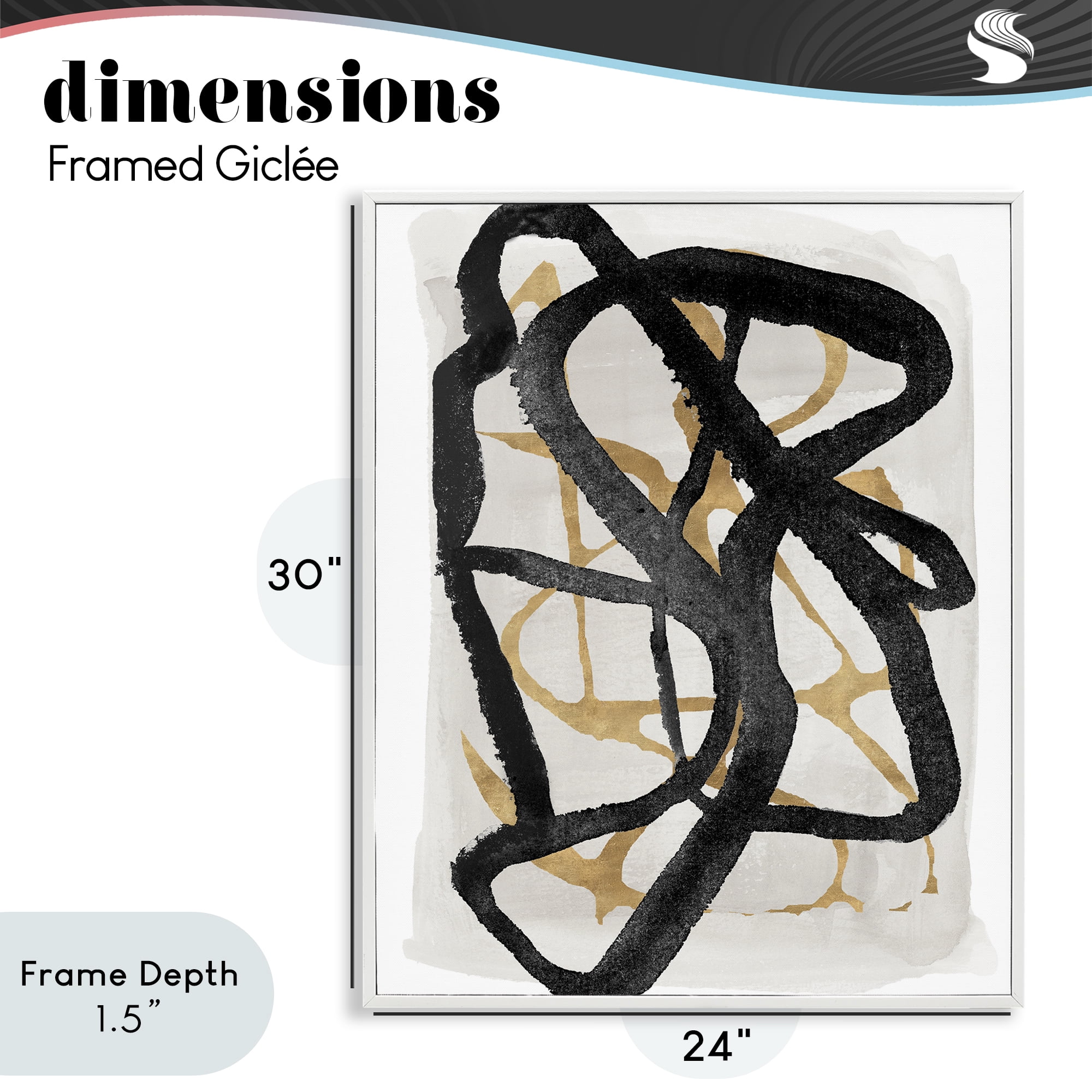 Stupell Industries Expressive Hindsight in Black White Framed Giclee Art, design by Lucille Price