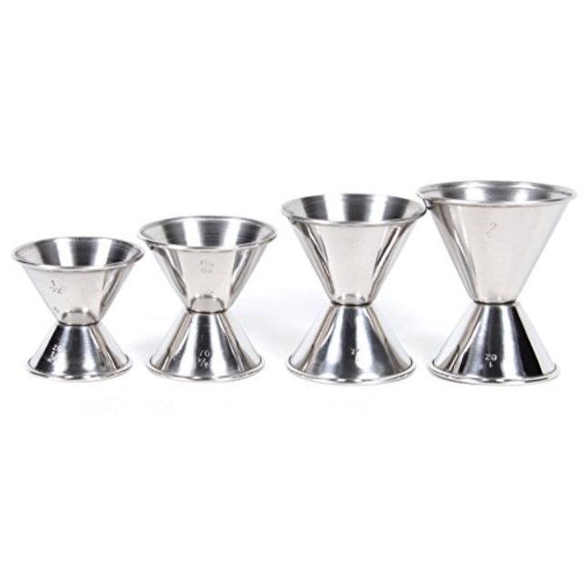 CucinaPrime Cocktail Jigger Set, Stainless Steel, Set of 4 Walmart