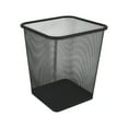 thumbnail image 2 of Metal Mesh Round Trash Can | Small Garbage Bin for Bathroom Bedroom Office Kitchen | Durable Metal Construction | Black or Silver Finish | 12x9x7 Inches, 2 of 6