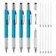 thumbnail image 1 of 4 piezas 6 en 1 herramienta multifuncional bolígrafo regalos para hombres con bolígrafo, regla, destornillador, stylus, azul, 1 of 5