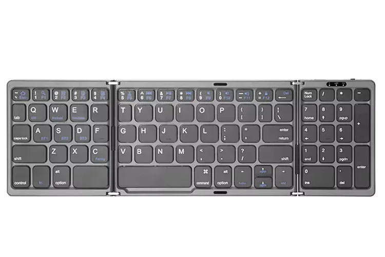 B089 Hebrew/Russian/Spanish/Portuguese/Korean Foldable Bluetooth Keyboard Rechargeable For IPAD Mobile Tablet Android IOS Win