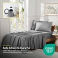thumbnail image 5 of 4 Piece Printed Sheet Set, Deluxe Ultra Soft 1500 Series, Double Brushed Microfiber -Pinstripes Gray, Twin, 5 of 5