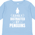 thumbnail image 4 of Inktastic Easily Distracted by Penguins Boys or Girls Long Sleeve Toddler T-Shirt, 4 of 5