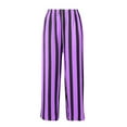 thumbnail image 4 of FUNDUFI Women Plus Size Pajamas Short Sleeve Tee Striped Pants Sets Sleepwear Pyjamas Comfort Homewear, 4 of 6