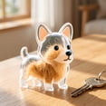 thumbnail image 5 of Orangide Pet Hair Keychain Dog Memorial Keepsake Clear Puppy Shaped Capsule Container for Fur Storage Pendant Gift for Dog Lovers, 5 of 9