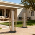 thumbnail image 3 of GRANDPATIO Outdoor Lights Solar Floor Lamp Waterproof Wicker Boho Lighting for Garden,Patio,Deck Porch Decor,Set of 2, 3 of 5