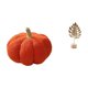 thumbnail image 1 of Cojín de calabaza de Halloween, suave y decorativo, escultura de hoja de metal, estatua adecuada para dormitorio, cafetería, restaurante, hotel, regal, 1 of 8