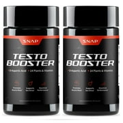 Snap Supplements Testosterone Booster - Natural Sex Drive & Stamina, 60 Capsules, 2-Pack