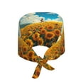 thumbnail image 2 of Easygdp Clear Sky Sunflower Men Women Adjustable Cap Working Hat Tie Back Cap, Work Cap, 2 of 7