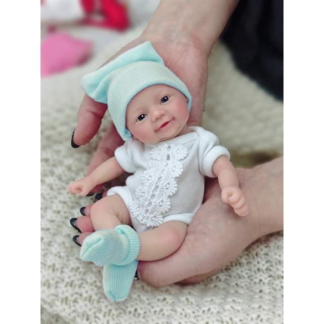 Muñeca Reborn MYREBABY Cindy de silicona de cuerpo completo de 7 pulgadas