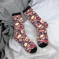 thumbnail image 5 of Sigee Skull rock record artist for Contrast Design Soft Moisture-Wicking Socks Crew Casual Athletic Stretchy Loose Middle Tube Socks, 5 of 6