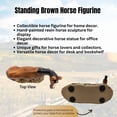 thumbnail image 2 of Standing Brown Horse Figurine - Collectible Horse Sculpture for Home and Office Decor, Hand-Painted Resin Animal Ornament - Decor for Desk and Bookshelf for Horse Lovers, 2 of 8