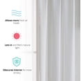 thumbnail image 3 of THD Serenity Sheer Voile Window Treatment Rod Pocket Curtain Panels - Curtains for Living Room - Set of 2 (Silver, 54 W x 84 L), 3 of 6