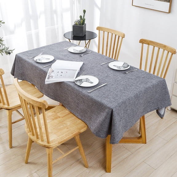 Xukmct Rectangle Tables Cloth Waterproof Soft Linen Tablecloth Farmhouse Dining Table Cover for Dinner/Party/Holiday, 55" x 55"