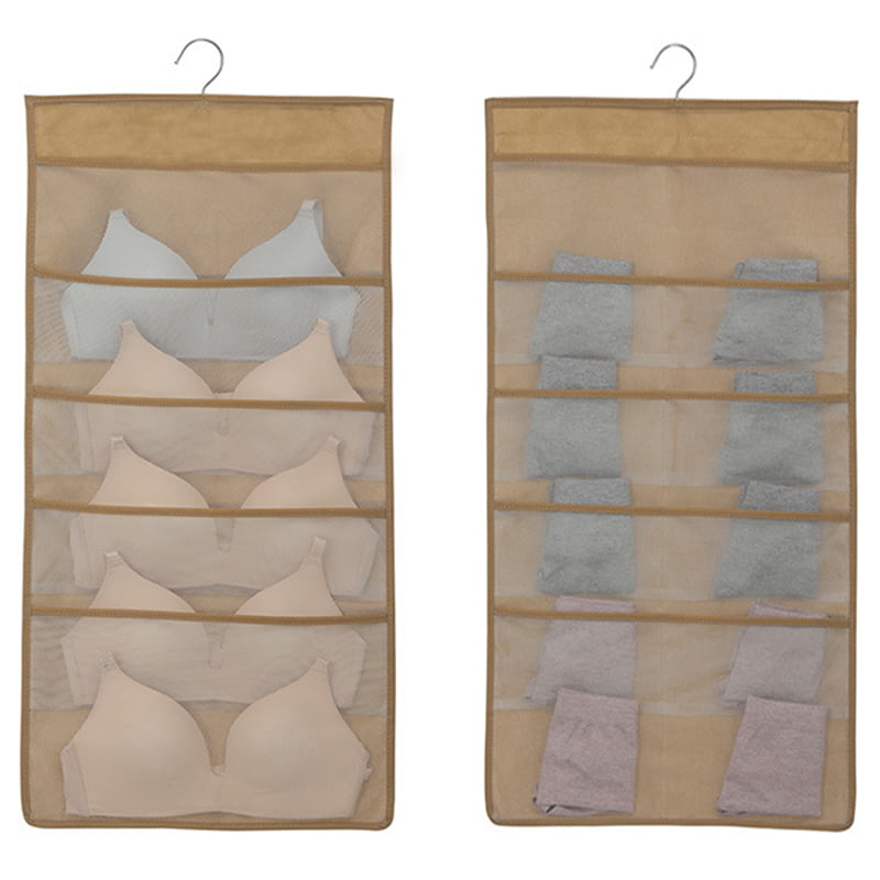 15/24/30 Pocket Hanging Bag Socks Bra Underwear Rack Hanger Storage Organizer X1 
