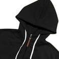thumbnail image 4 of Half Zip Hoodies for Men Long Sleeve Sweatshirts Solid Color Sweatshirt Casual Hooded Pullover Loose Fit Drawstring Hoodies Activewear Quarter Zip Hoody Tops with Pockets, 4 of 7