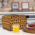 thumbnail image 5 of KLL Chocolate Plaid Sunflower Print 4 Slice Toaster Dust Covers Kitchen Small Appliance Cover with 2 Pockets,Can hold Jam Spreader Knife & Toaster Tongs (12.4 x 10.6 x 8.2), 5 of 6