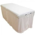 thumbnail image 1 of Jupe de Table en Lin pour Massage, Blanc, Microfibre, Jupe de Table, 1 of 5
