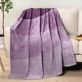 thumbnail image 2 of Purple Ombre Fleece Throw Blanket for Couch, Soft Flannel Blanket for Sofa Bed Room, Plush Lightweight Light Lavender Lilac Gradient Blanket, Cozy Microfiber Decorative Gift Throw, Gradient -, 2 of 7