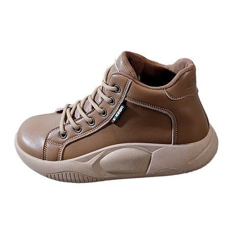 

2022 Women s Autumn New Korean Lace Up High Top Solid Casual Sport Shoes