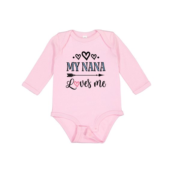 Inktastic My Nana Grandma Loves Me Girls Girls Long Sleeve Baby Bodysuit