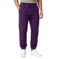 thumbnail image 2 of Mens Athletic Sweatpants with Pockets Drawstring Waist Casual Baggy Fleece Joggers Running Workout Track Pants Dark Purple S, 2 of 10