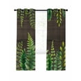 thumbnail image 7 of Spring Leaves Blackout Curtains for Bedroom, Pastoral Garden Botanical Brown Wooden Thermal Insulated Kitchen Drapes with Grommets, Light Blocking Window Treatment, 2 Panels 52" x 96", 7 of 7
