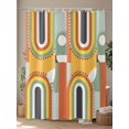 thumbnail image 4 of Shower Curtains for Bathroom-72"x72", Middle Century Geometric Art Waterproof Bath Curtain Grommet Shower Curtain Set with Hooks, Retro Nordic Abstract Arch Washable Bath Accessories, 4 of 6