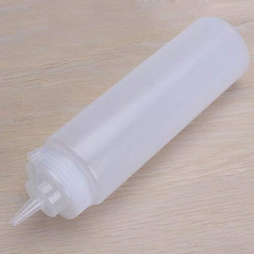 24oz Onsinic 1Pcs White Plastic Sauce Squeeze Bottle Dispenser 
