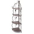 thumbnail image 3 of Miumaeov 4 Layers Foldable Iron Bathroom Shelf Floor Toilet Bedroom Multi-Storey Shelf Storage Shelving Unit Organizer Outdoor Flower Stand, 3 of 12